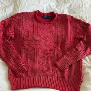 Polo by Ralph Lauren Women's Textured Coral Sweater Size Small